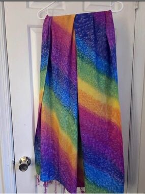 Rainbow scarf shawl shoulder wrap
